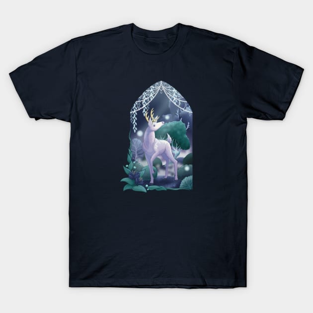 Enchanted Forest Deer T-Shirt by Bee and Clover Designs